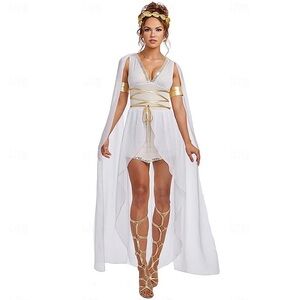 New - Women’s Dreamgirl White and Gold Venus Costume